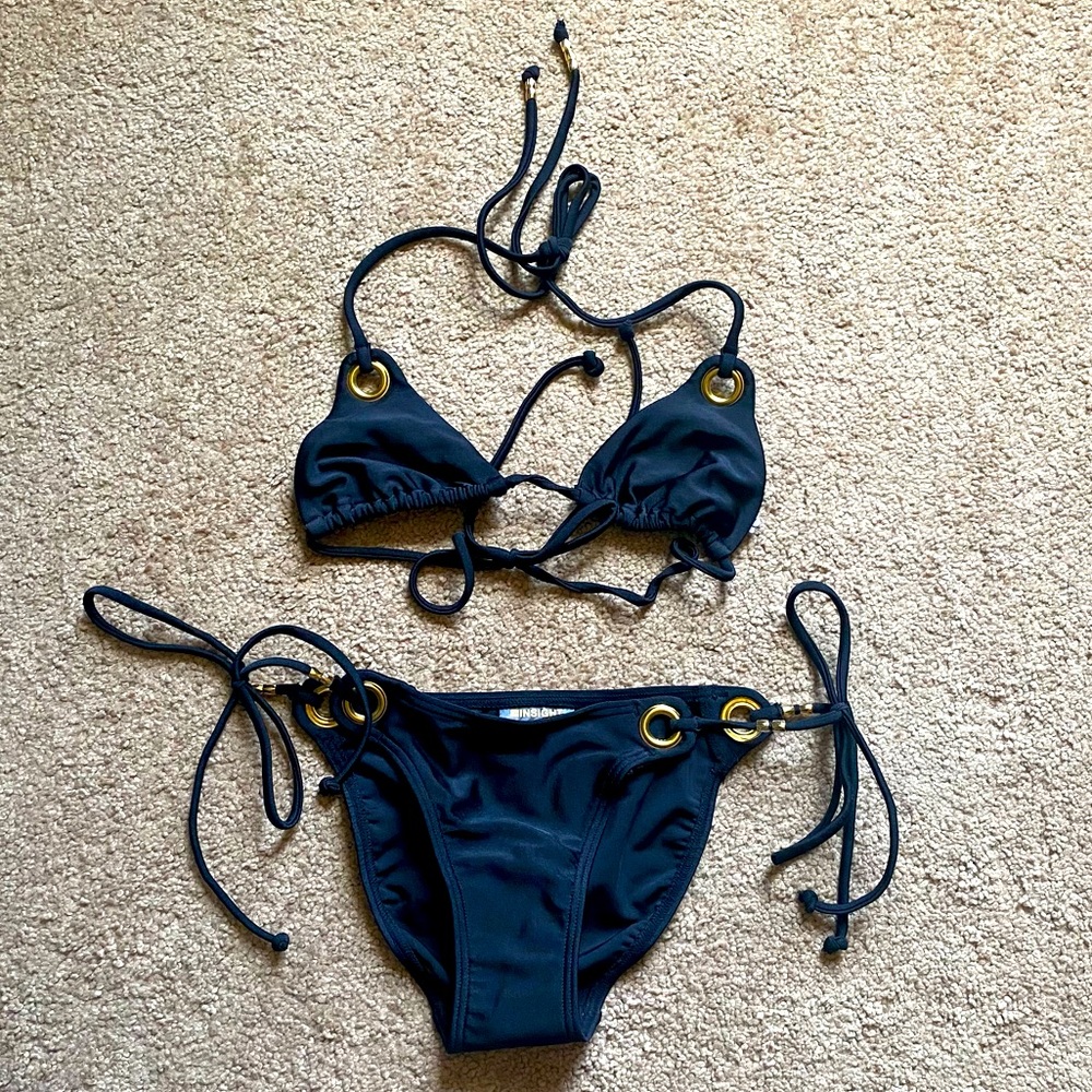 NEW Insight Black Tiny 2 Piece Bikini NWOT